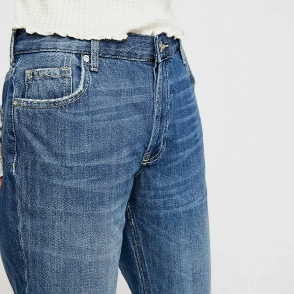 FREE PEOPLE Maggie Mid-Rise Straight-Leg Jeans Womens size 24 - Picture 4 of 5